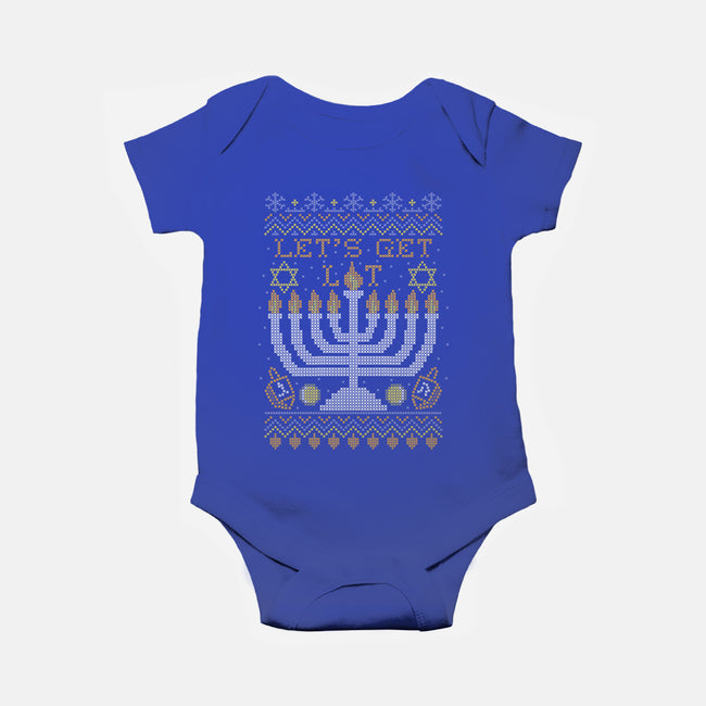 Hanukkah Is Lit-baby basic onesie-beware1984