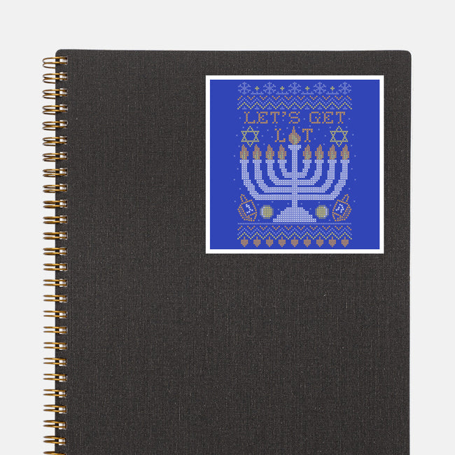 Hanukkah Is Lit-none glossy sticker-beware1984
