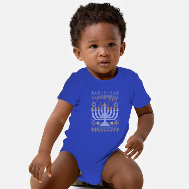 Hanukkah Is Lit-baby basic onesie-beware1984
