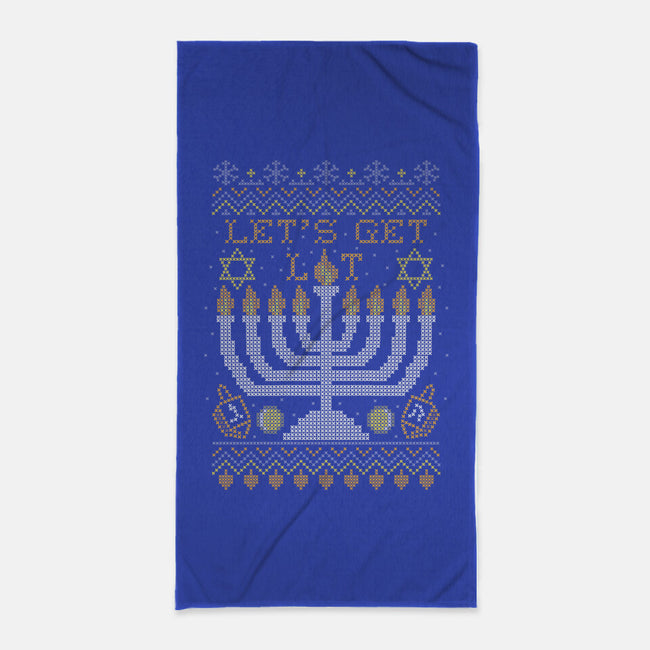 Hanukkah Is Lit-none beach towel-beware1984