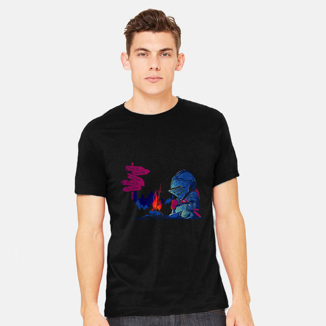 Hard Roads Ahead-mens heavyweight tee-Donnie