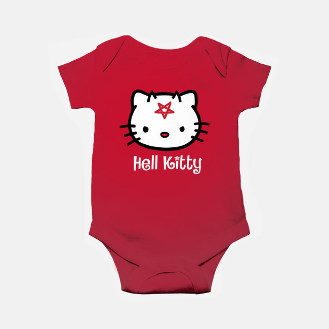 Hell Kitty-baby basic onesie-spike00