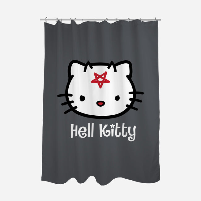 Hell Kitty-none polyester shower curtain-spike00
