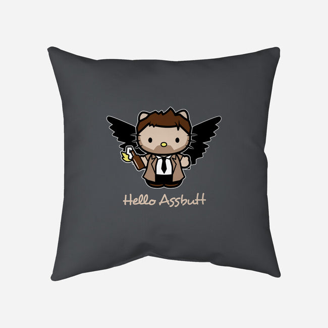 Hello Assbutt-none removable cover w insert throw pillow-Matt Parsons