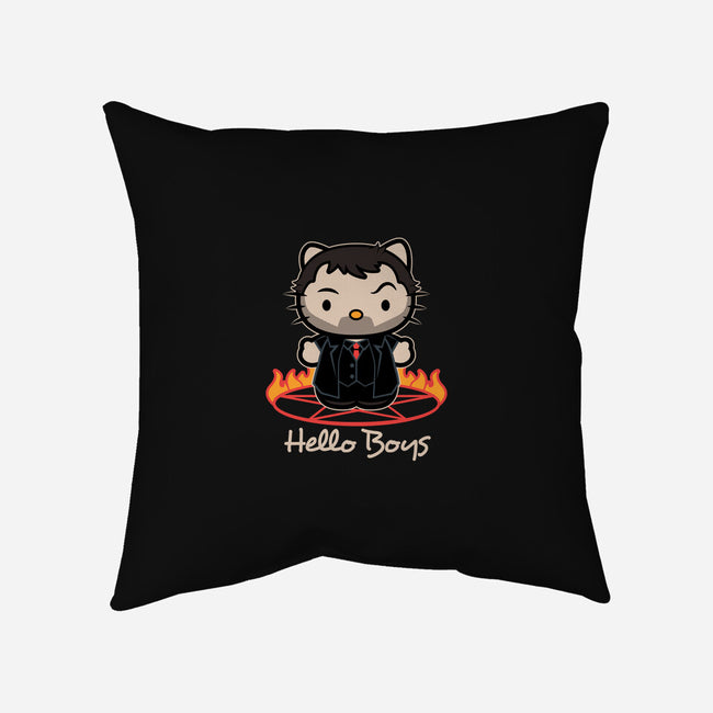 Hello Boys-none removable cover w insert throw pillow-Matt Parsons