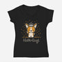 Hello Corgi-womens v-neck tee-CorinnaSchlachter