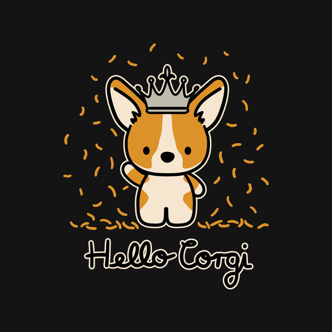 Hello Corgi-none removable cover w insert throw pillow-CorinnaSchlachter