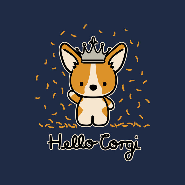 Hello Corgi-none removable cover w insert throw pillow-CorinnaSchlachter