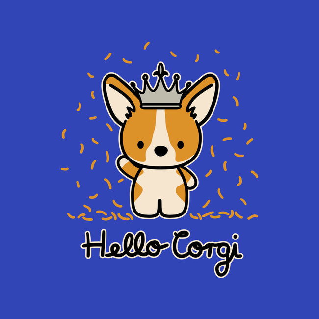 Hello Corgi-none removable cover w insert throw pillow-CorinnaSchlachter