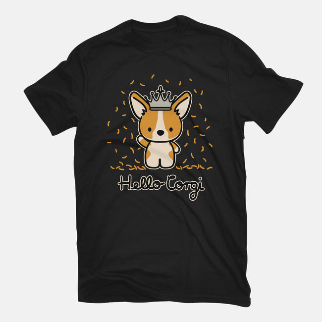 Hello Corgi-mens long sleeved tee-CorinnaSchlachter