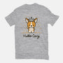 Hello Corgi-womens fitted tee-CorinnaSchlachter