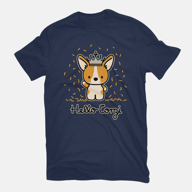 Hello Corgi-mens long sleeved tee-CorinnaSchlachter