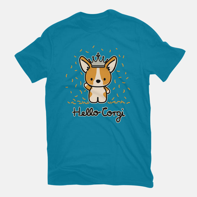 Hello Corgi-mens long sleeved tee-CorinnaSchlachter