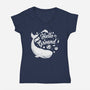 Hello Ground-womens v-neck tee-LiRoVi