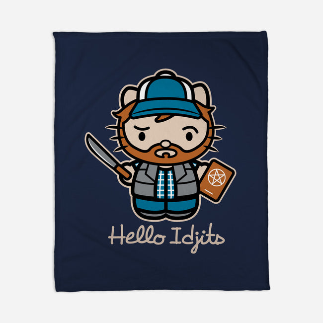 Hello Idjits-none fleece blanket-Matt Parsons