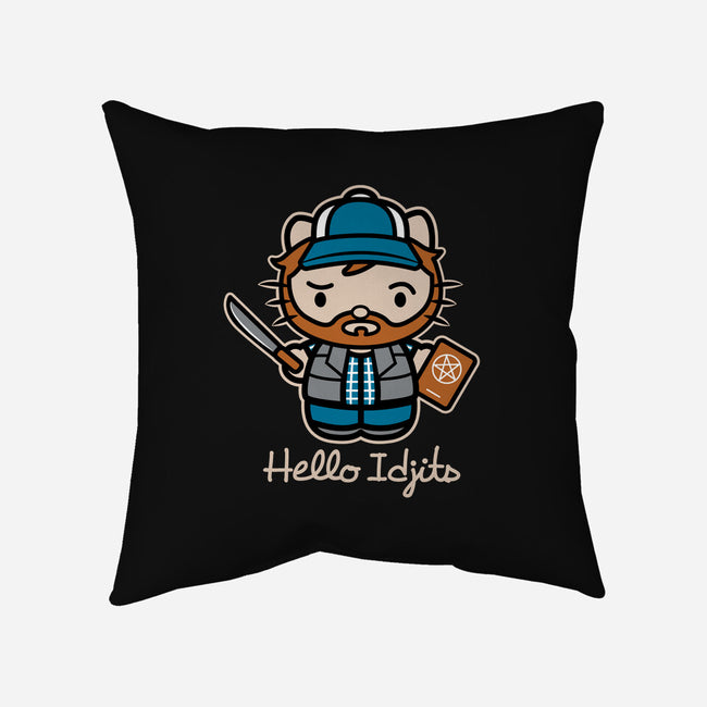 Hello Idjits-none removable cover w insert throw pillow-Matt Parsons