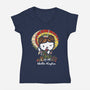 Hello Kaylee-womens v-neck tee-OfficeInk