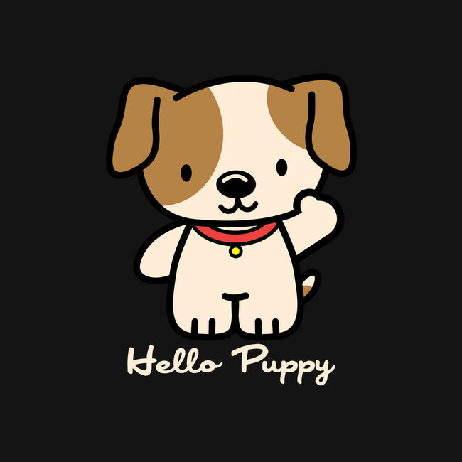 Hello Puppy-none polyester shower curtain-troeks