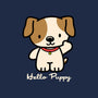 Hello Puppy-none non-removable cover w insert throw pillow-troeks