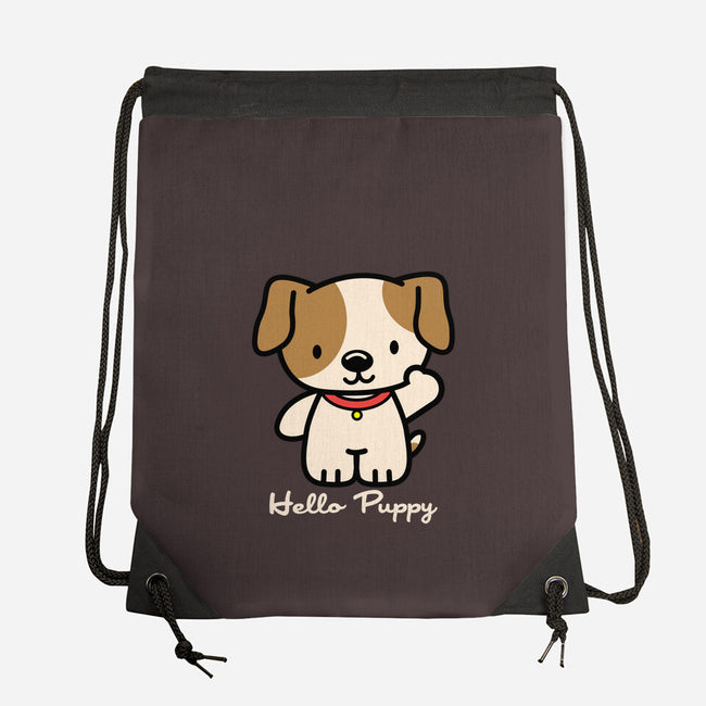 Hello Puppy-none drawstring bag-troeks