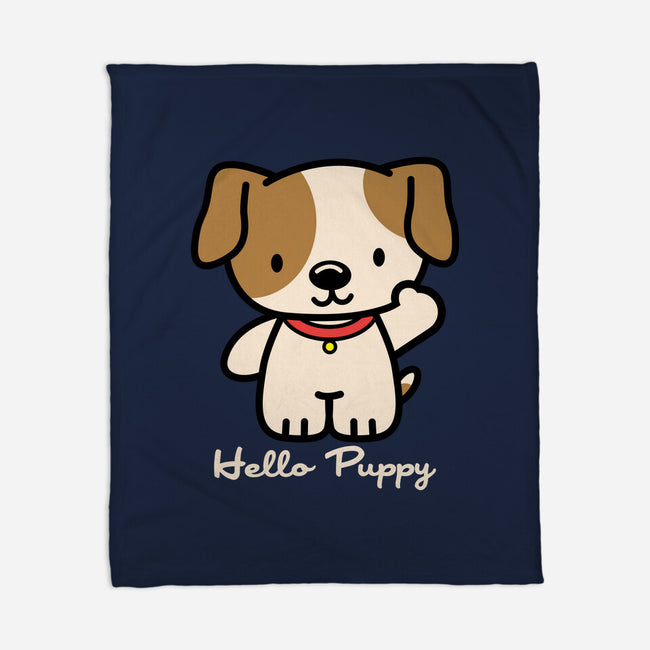 Hello Puppy-none fleece blanket-troeks