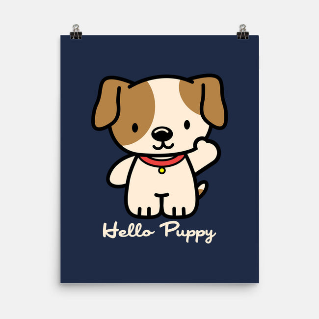 Hello Puppy-none matte poster-troeks