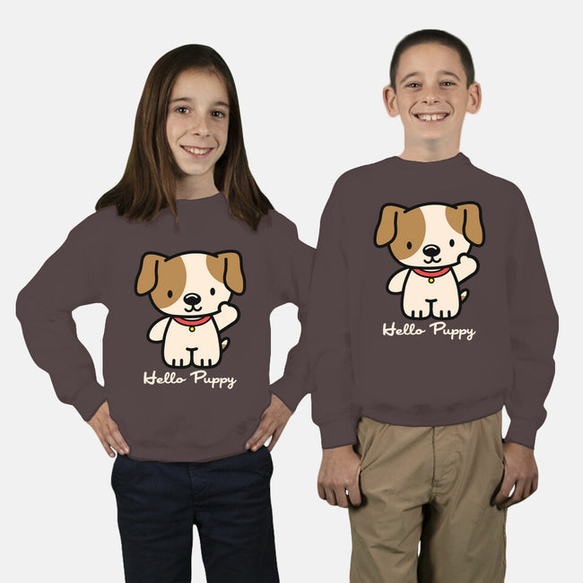 Hello Puppy-youth crew neck sweatshirt-troeks