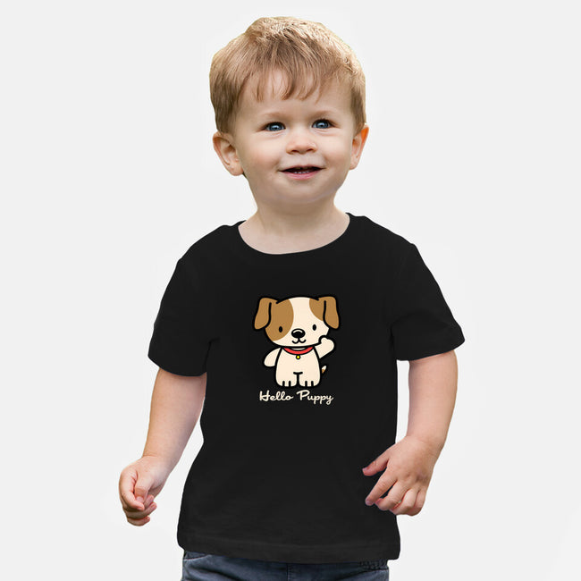 Hello Puppy-baby basic tee-troeks