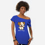 Hello Puppy-womens off shoulder tee-troeks