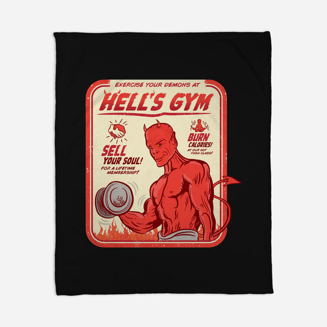Hell's Gym-none fleece blanket-hbdesign