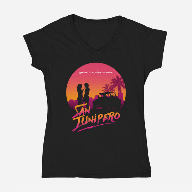 Here Love Lasts Forever-womens v-neck tee-ddjvigo