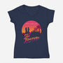 Here Love Lasts Forever-womens v-neck tee-ddjvigo
