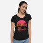 Here Love Lasts Forever-womens v-neck tee-ddjvigo