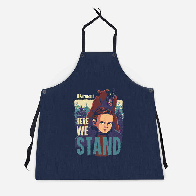 Here We Stand-unisex kitchen apron-geekydog