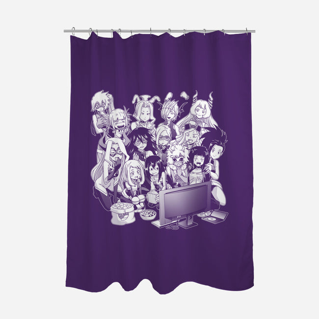 Hero Night F-none polyester shower curtain-Coinbox Tees