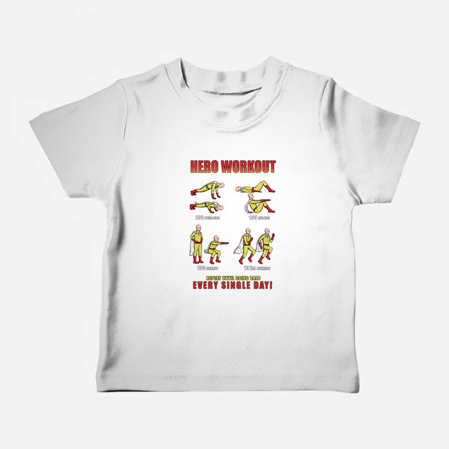 Hero Workout-baby basic tee-Firebrander