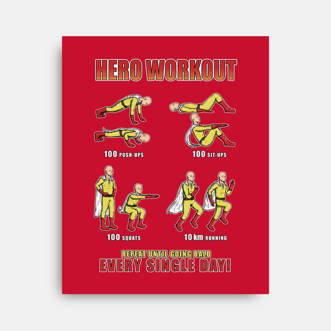 Hero Workout-none stretched canvas-Firebrander