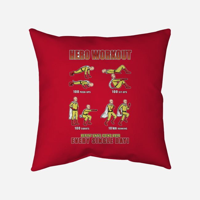 Hero Workout-none removable cover w insert throw pillow-Firebrander