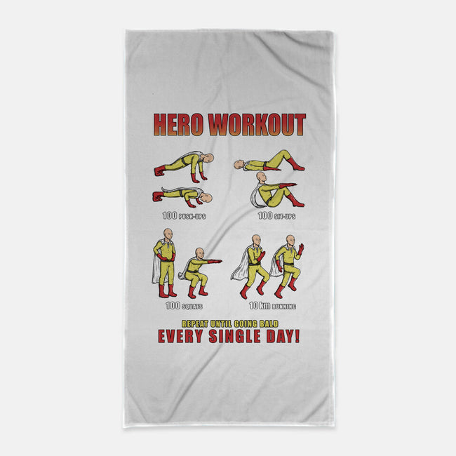 Hero Workout-none beach towel-Firebrander