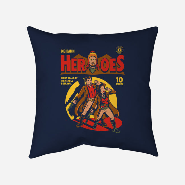 Heroes Comic-none removable cover w insert throw pillow-harebrained