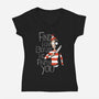 Hiding in the Dark-womens v-neck tee-DoOomcat