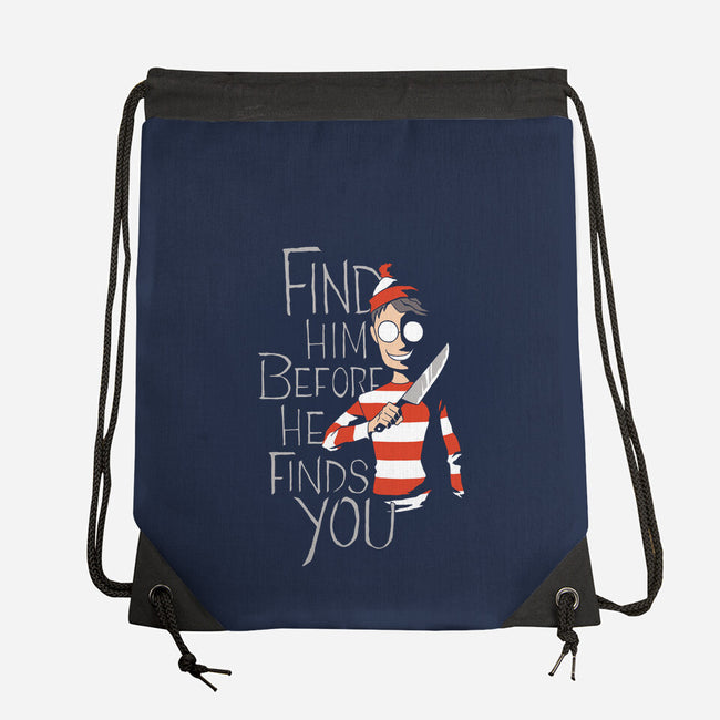 Hiding in the Dark-none drawstring bag-DoOomcat