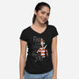 Hiding in the Dark-womens v-neck tee-DoOomcat