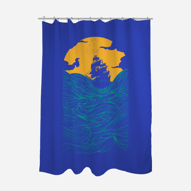 High Seas-none polyester shower curtain-sebasebi