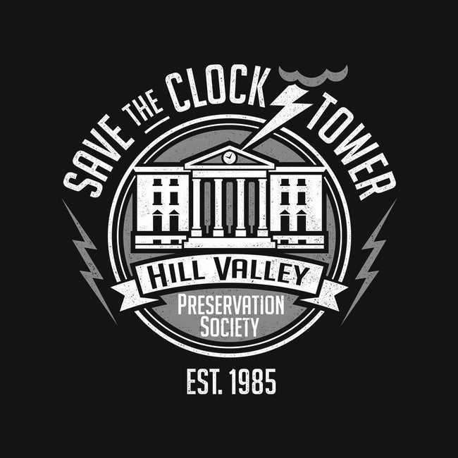 Hill Valley Preservation Society-none removable cover w insert throw pillow-DeepFriedArt