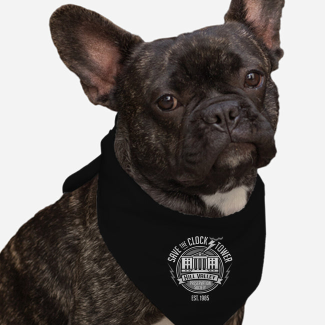 Hill Valley Preservation Society-dog bandana pet collar-DeepFriedArt