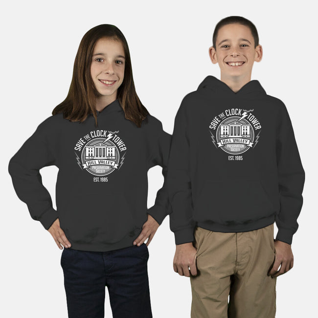 Hill Valley Preservation Society-youth pullover sweatshirt-DeepFriedArt