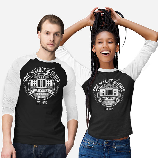 Hill Valley Preservation Society-unisex baseball tee-DeepFriedArt