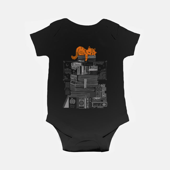 Hoard of Books-baby basic onesie-tobefonseca