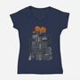 Hoard of Books-womens v-neck tee-tobefonseca